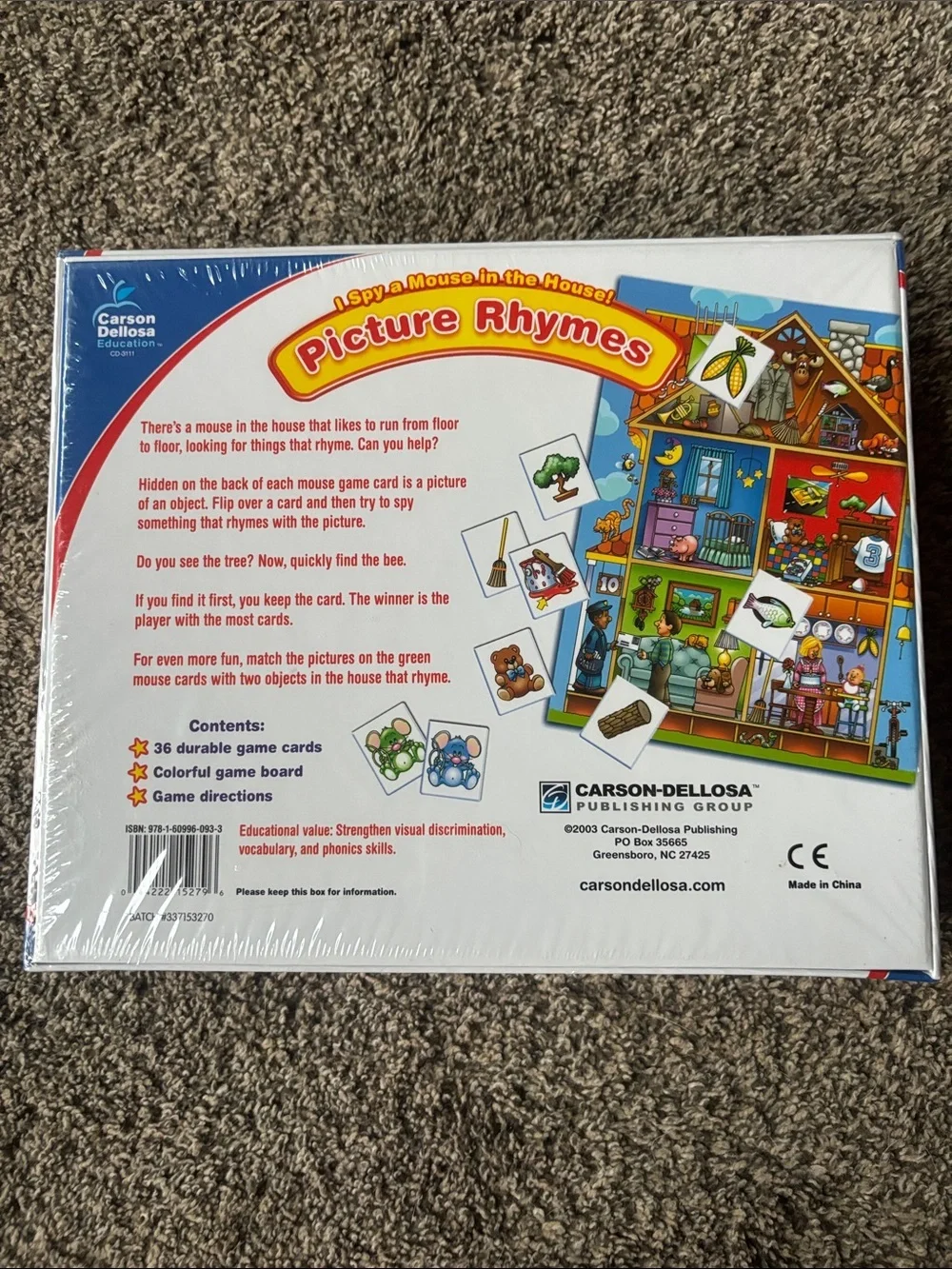 Picture Rhymes Kids Game – Red/Yellow